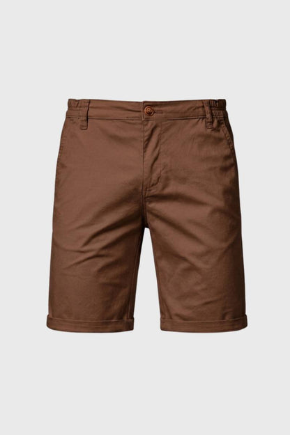 Bermuda Homme - Coupe Classique avec Revers | Polyvalent — Marron