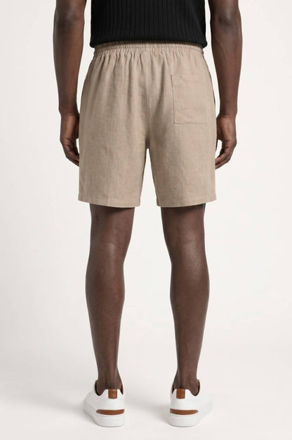 Bermuda Homme - Coupe Décontractée avec Cordon | Confort — Beige