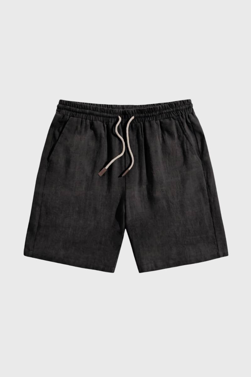 Bermuda Homme - Coupe Décontractée avec Cordon | Confort — Noir