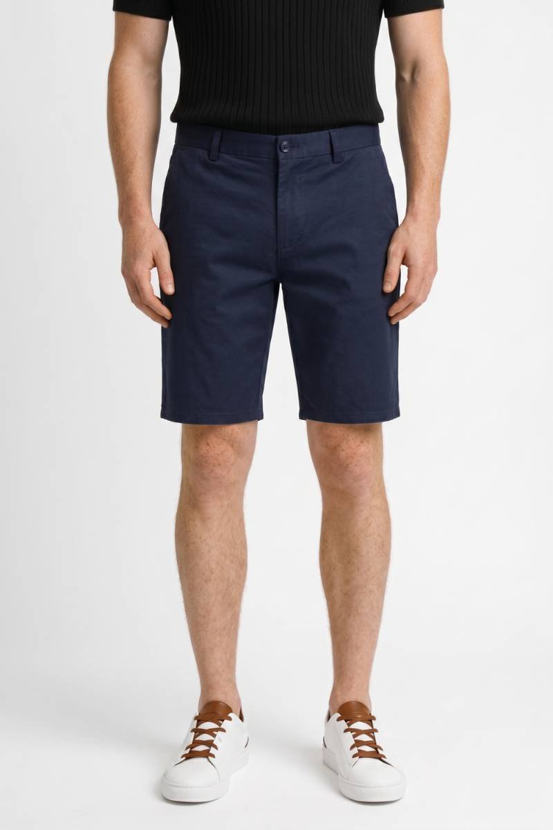 Bermuda Homme - Coupe Droite avec Ceinture Classique | Élégant — Marine