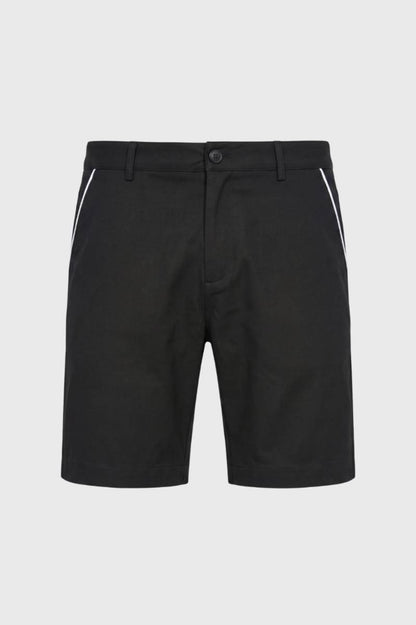 Bermuda Homme - Sport Élégant avec Liseré Contrasté | Été — Noir