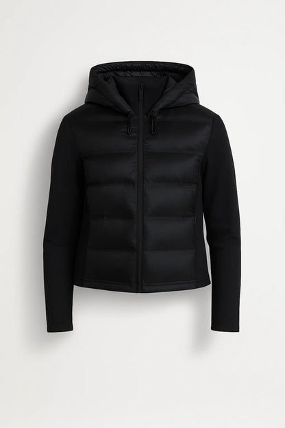 Blouson Matelassé à Capuche | Chaud et Léger | Noir