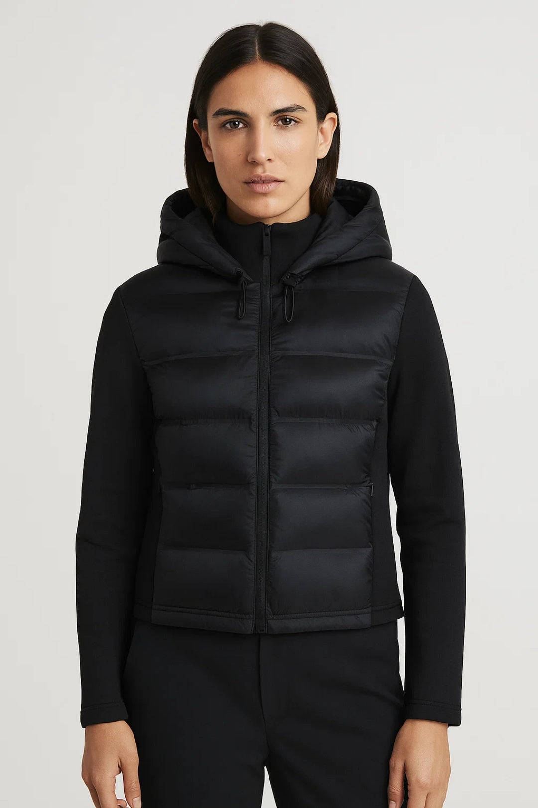 Blouson Matelassé à Capuche | Chaud et Léger | Noir