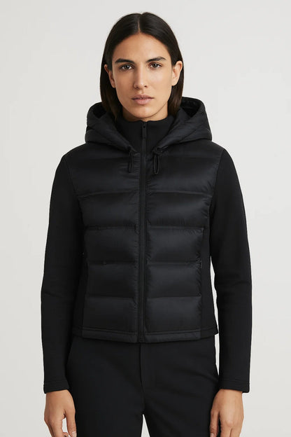 Blouson Matelassé à Capuche | Chaud et Léger | Noir