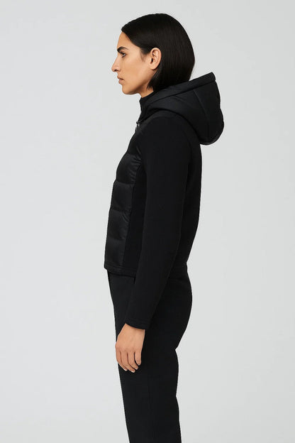 Blouson Matelassé à Capuche | Chaud et Léger | Noir