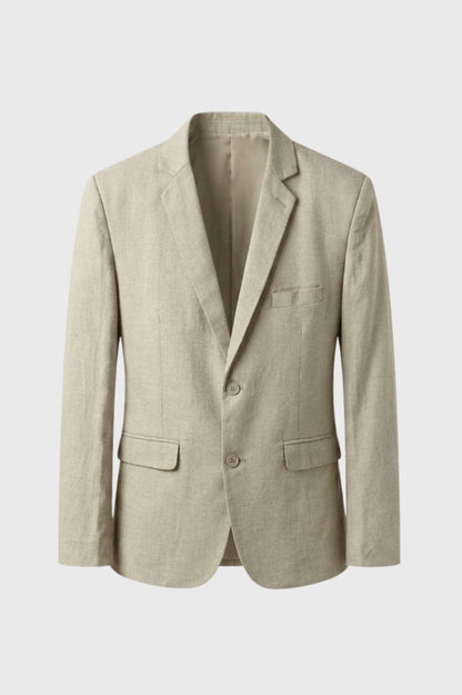 Blazer Homme - Coupe Slim Deux Boutons Col Revers | Moderne — Beige