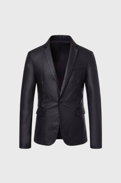 Blazer Homme - Moderne Aspect Revers és | Sophistiqué — Noir