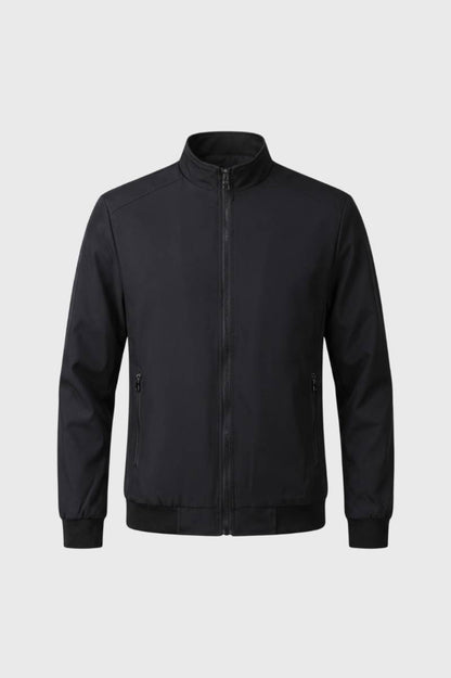 Blouson Homme - Style Bomber avec Fermeture Zippée | Urbain — Noir