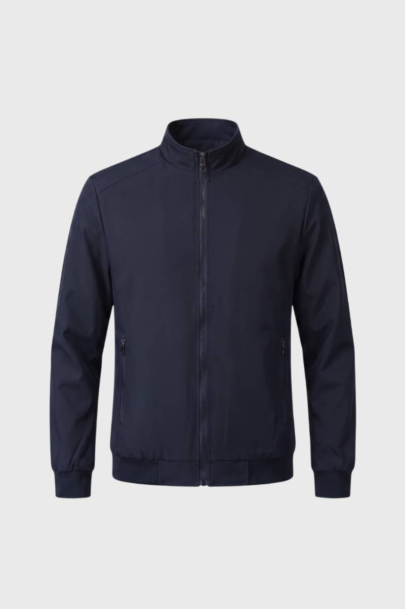 Blouson Homme - Style Bomber avec Fermeture Zippée | Urbain — Marine