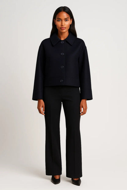 Manteau Court Légèrement Structuré | Style Minimaliste