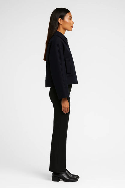 Manteau Court Légèrement Structuré | Style Minimaliste