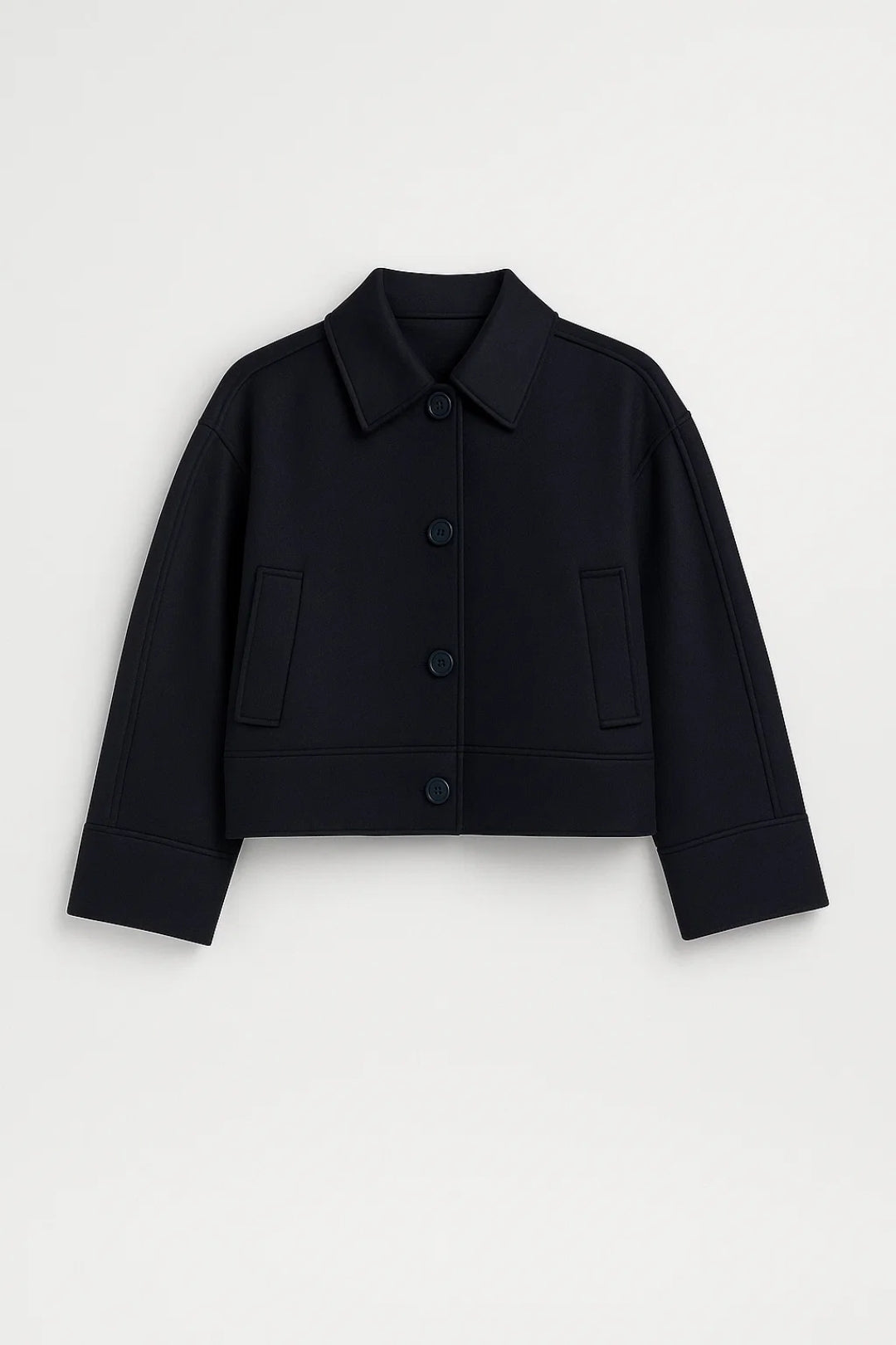 Manteau Court Légèrement Structuré | Style Minimaliste