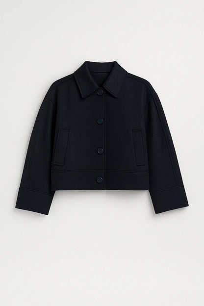 Manteau Court Légèrement Structuré | Style Minimaliste