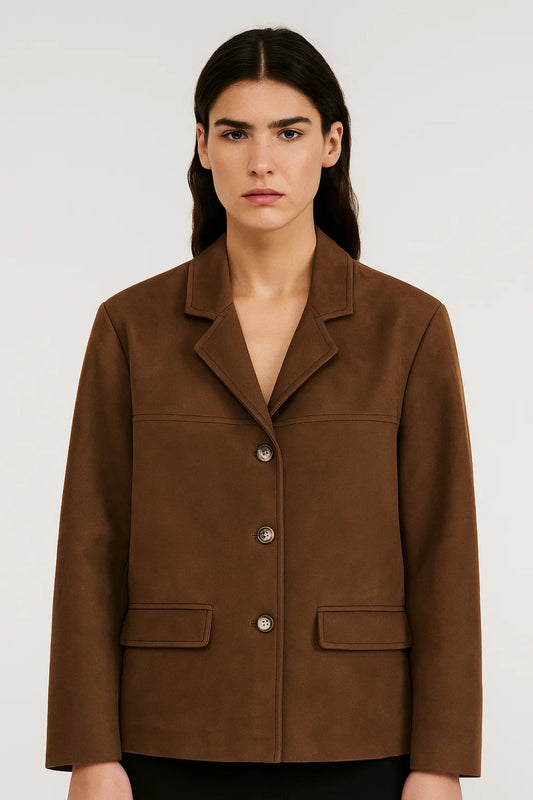 Vestes Mi-Saison | Blazer court pour femme | Élégance structurée au quotidien