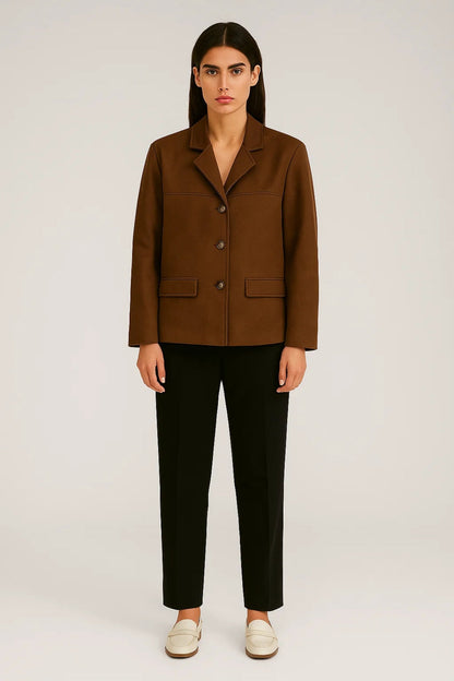 Vestes Mi-Saison | Blazer court pour femme | Élégance structurée au quotidien