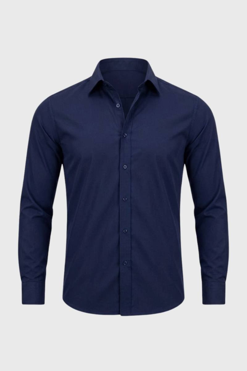 Chemise Homme - Business Manches Longues | Confort Professionnel - Marine