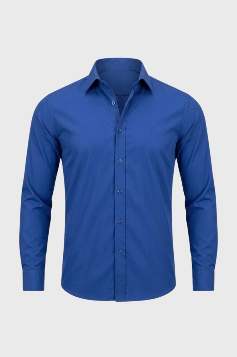Chemise Homme - Business Manches Longues | Confort Professionnel - Bleu