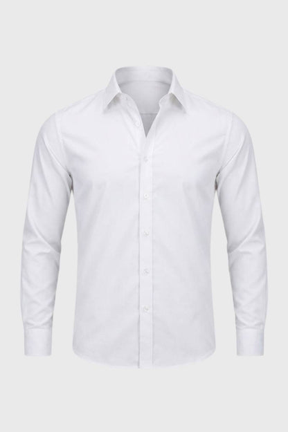 Chemise Homme - Business Manches Longues | Confort Professionnel - Blanc