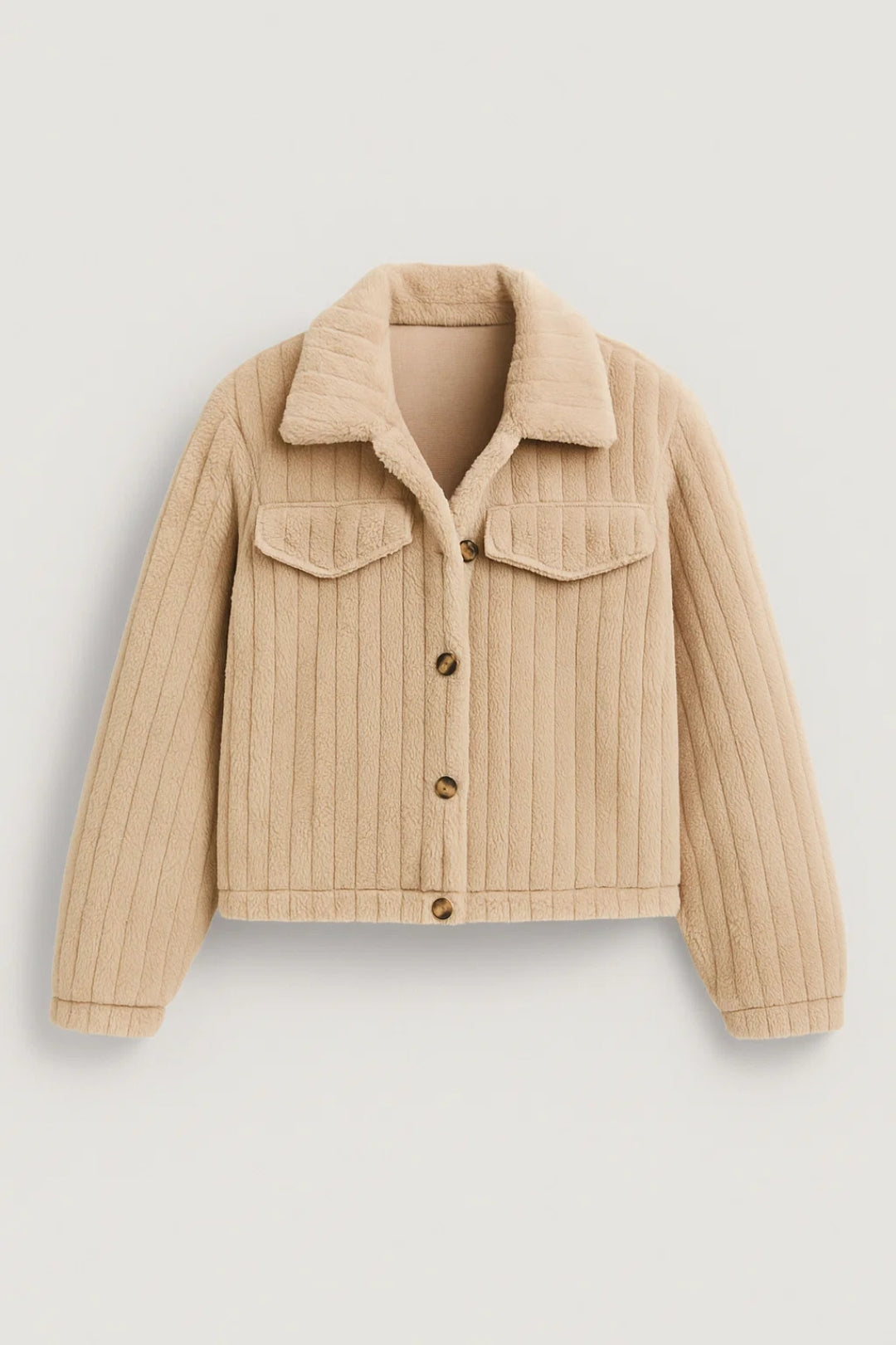 Vestes Douillettes | Veste courte effet peluche femme | Chaude et décontractée pour les journées fraîches