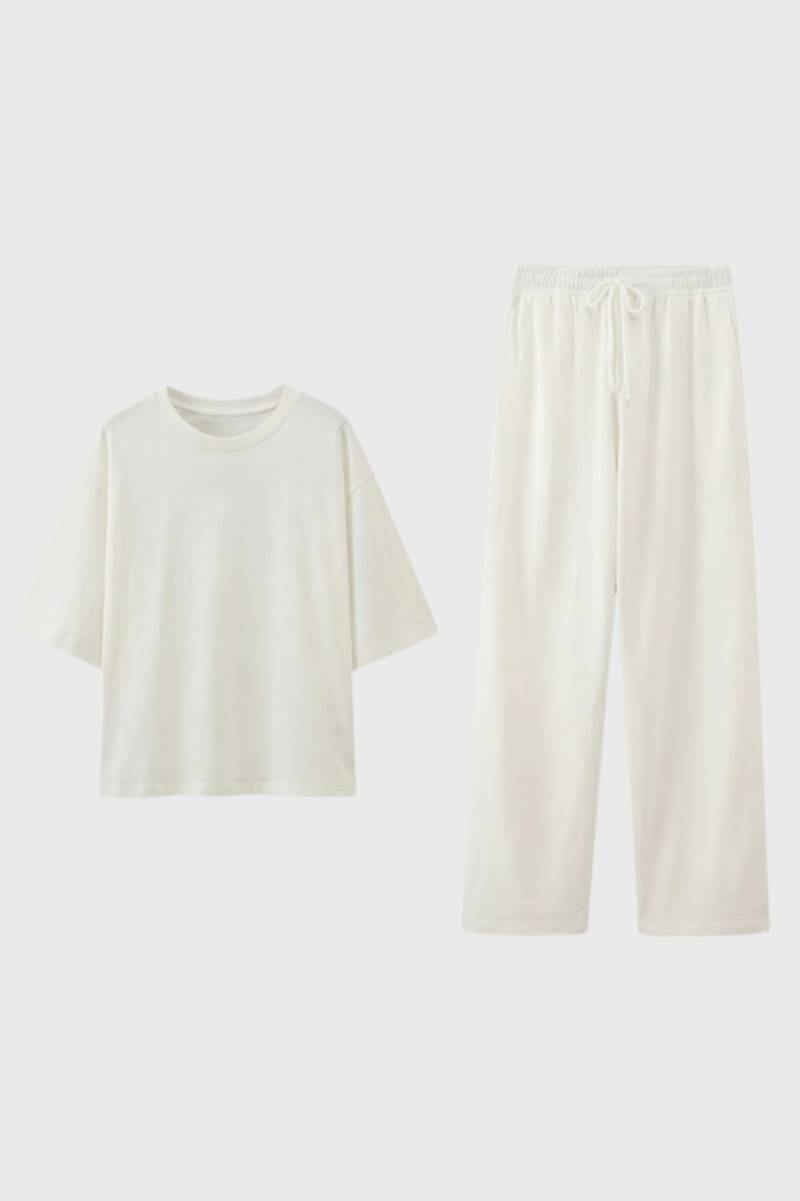 Ensemble Femme - Décontracté Col Rond | Confort — Crème