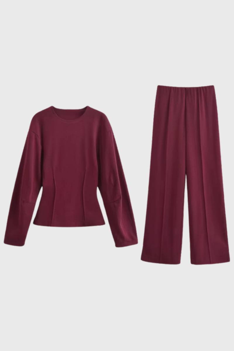 Ensemble Femme - Deux Pièces Confortable | Coupe Relaxed — Bordeaux