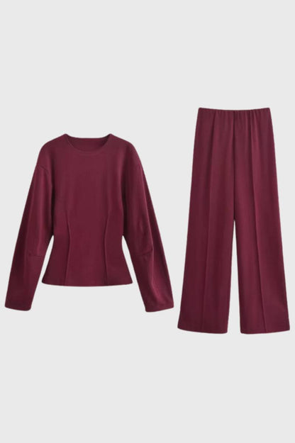 Ensemble Femme - Deux Pièces Confortable | Coupe Relaxed — Bordeaux