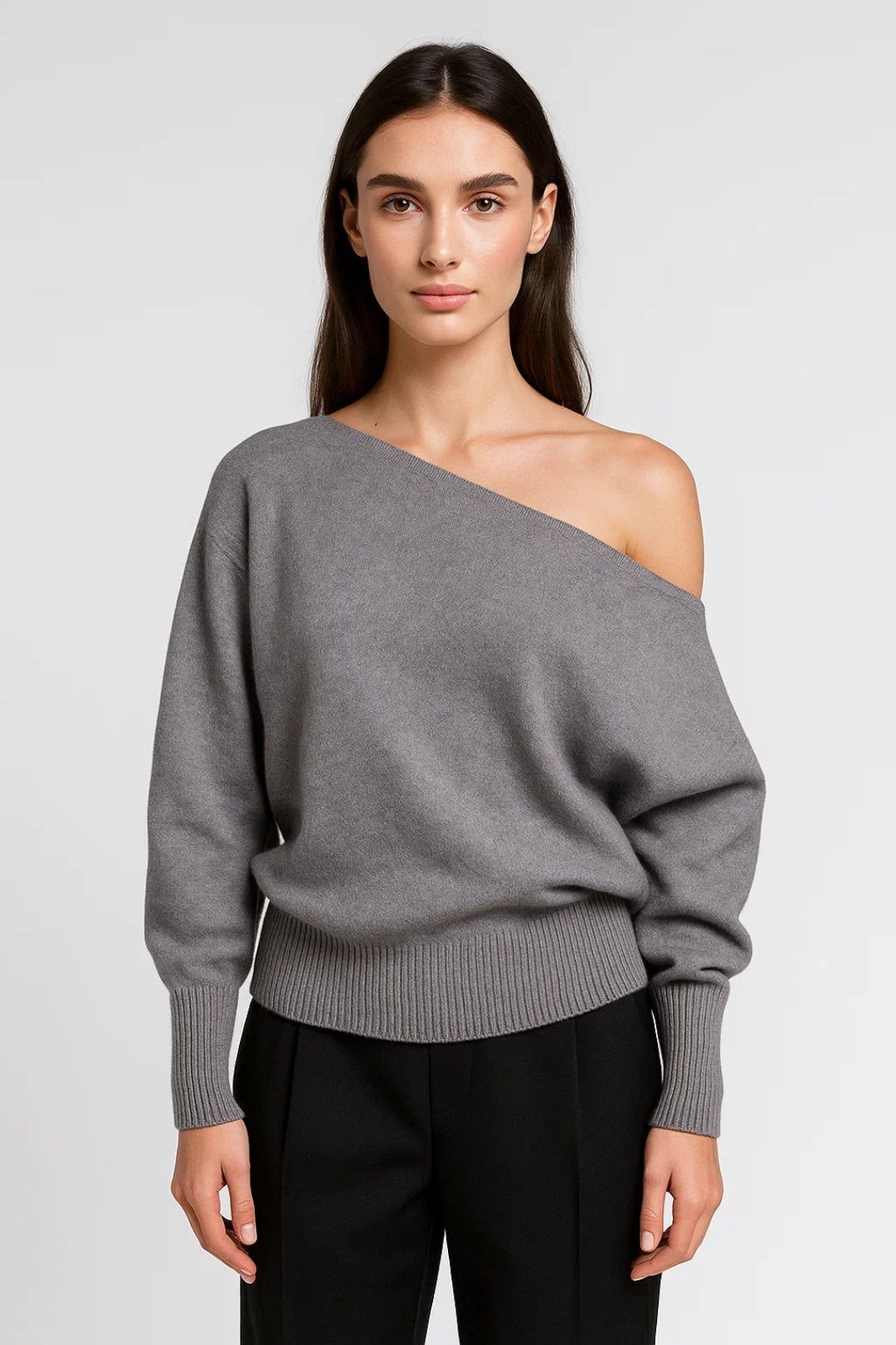 Pull Asymétrique Femme | Pull à Épaule Dénudée Élégant | Léger et Moderne