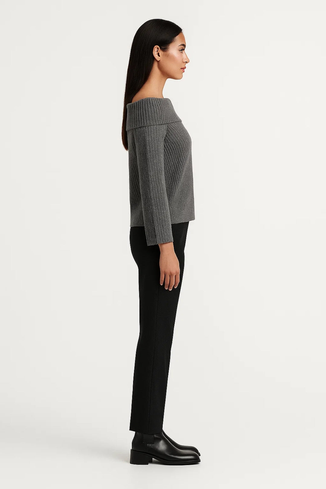 Pull Épaules Dénudées Femme | Pull Col Bateau Élégant | Léger et Structuré