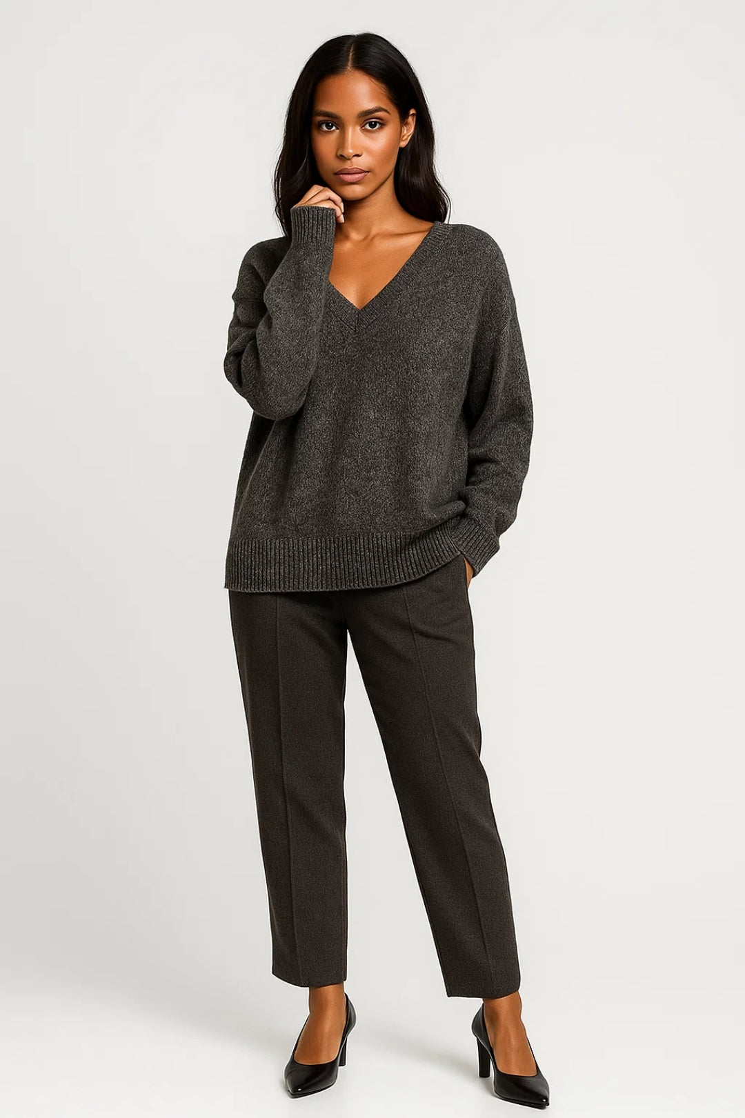 Pull Décontracté Femme | Pull à Col V | Léger et Élégant