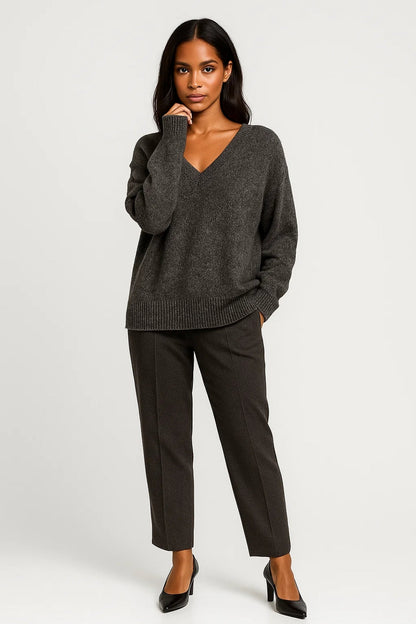 Pull Décontracté Femme | Pull à Col V | Léger et Élégant