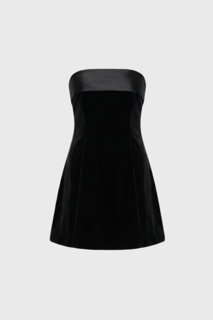 Mini Robe Femme - Bustier Élégante avec Détails és | Chic — Noir