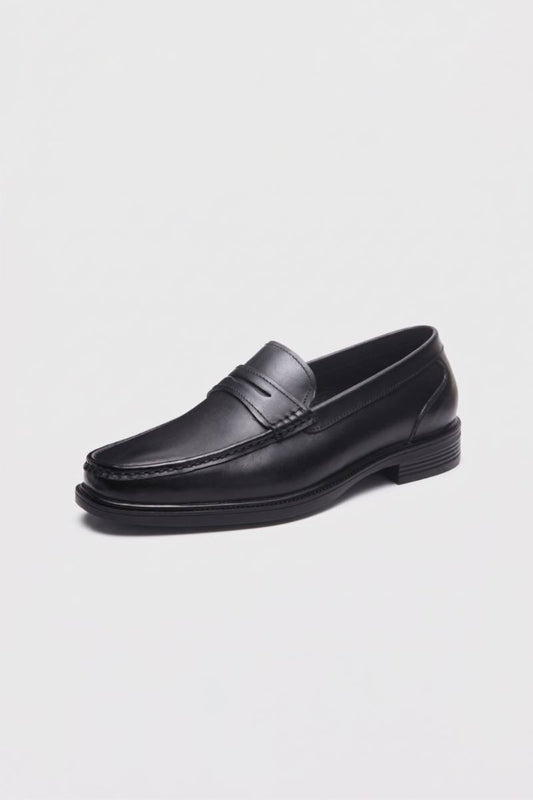 Mocassin Homme - Style Classique Couture Détaillée | Business — Noir