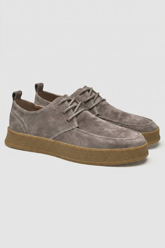 Mocassins Homme - Style Casual avec Lacets Semelle Épaisse | Confort — Taupe