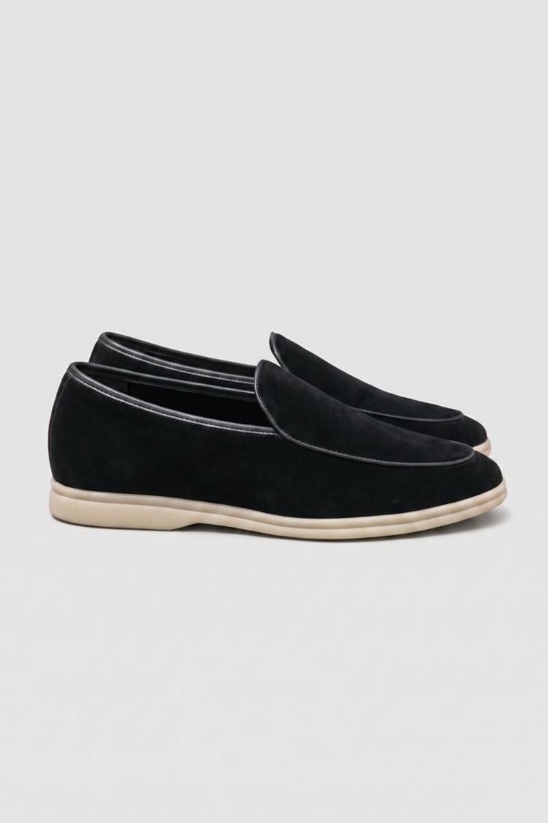 Mocassins Homme - Style Minimaliste Semelle Contrastée | Élégant — Noir