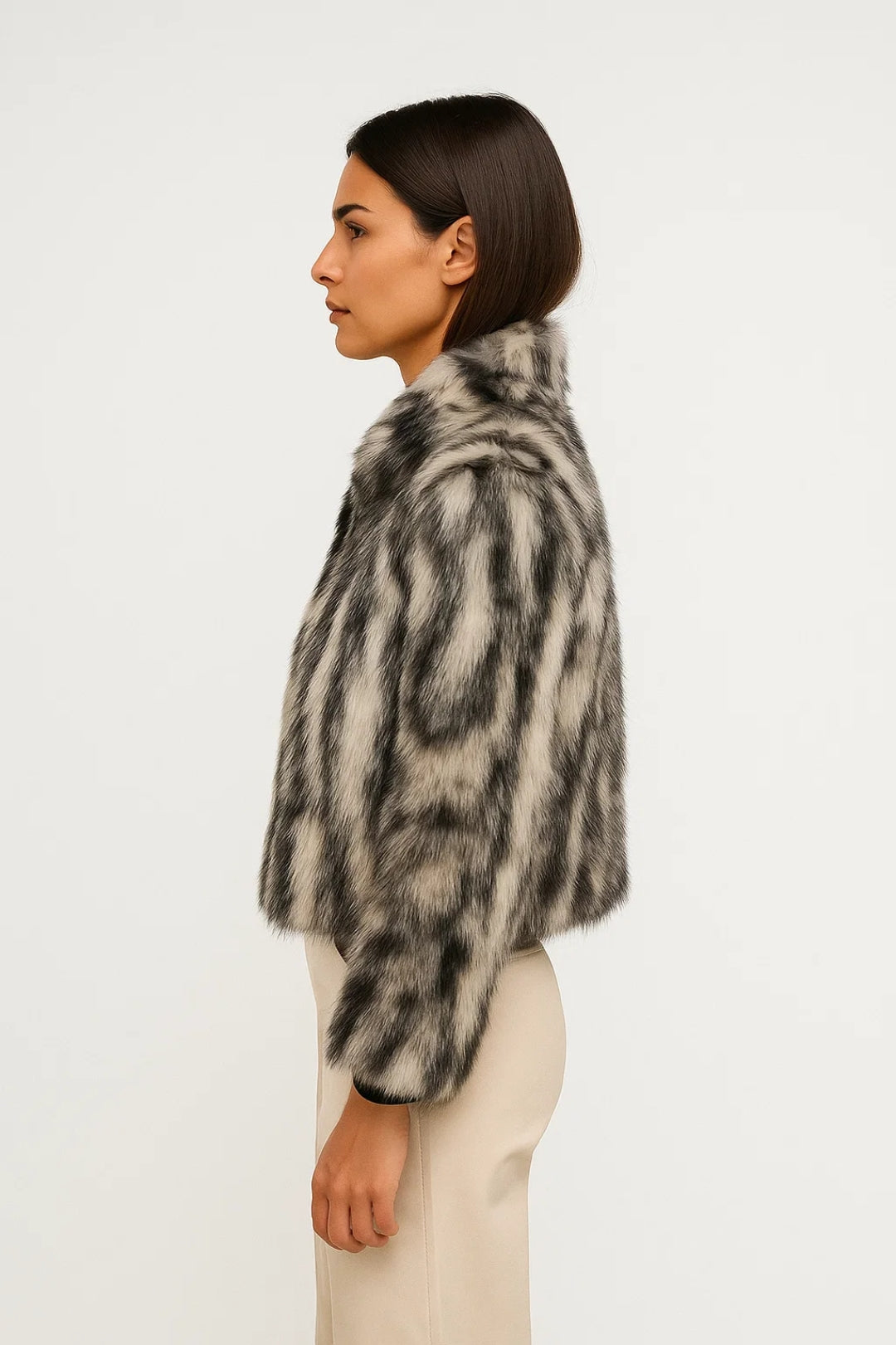 Vestes Automne | Manteau court imitation fourrure femme | Élégant et confortable