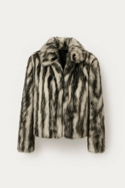 Vestes Automne | Manteau court imitation fourrure femme | Élégant et confortable