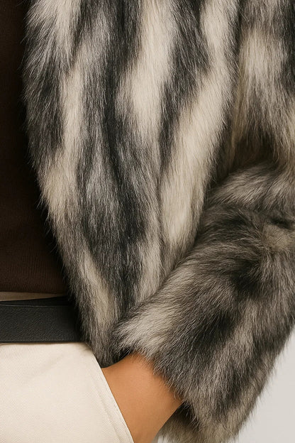 Vestes Automne | Manteau court imitation fourrure femme | Élégant et confortable
