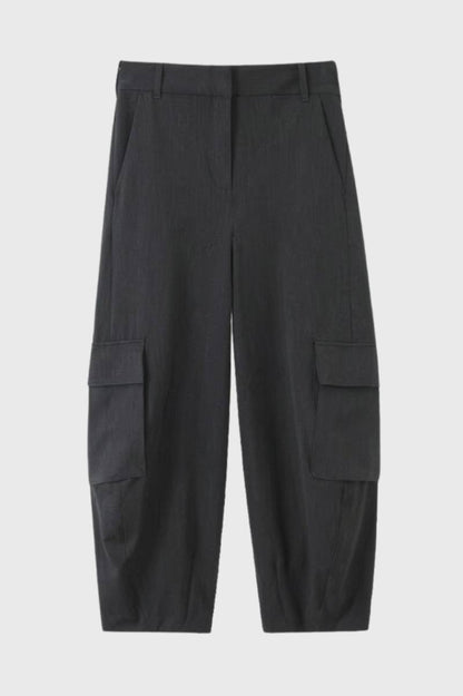 Pantalon Femme - Cargo Taille Haute avec Poches | Urbain — Anthracite