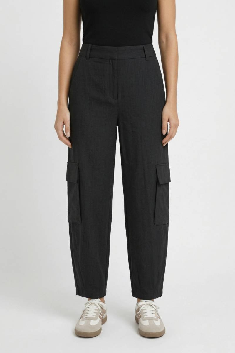 Pantalon Femme - Cargo Taille Haute avec Poches | Urbain — Anthracite
