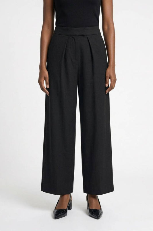 Pantalon Femme - Palazzo Jambes Larges | Chic Bureau — Noir