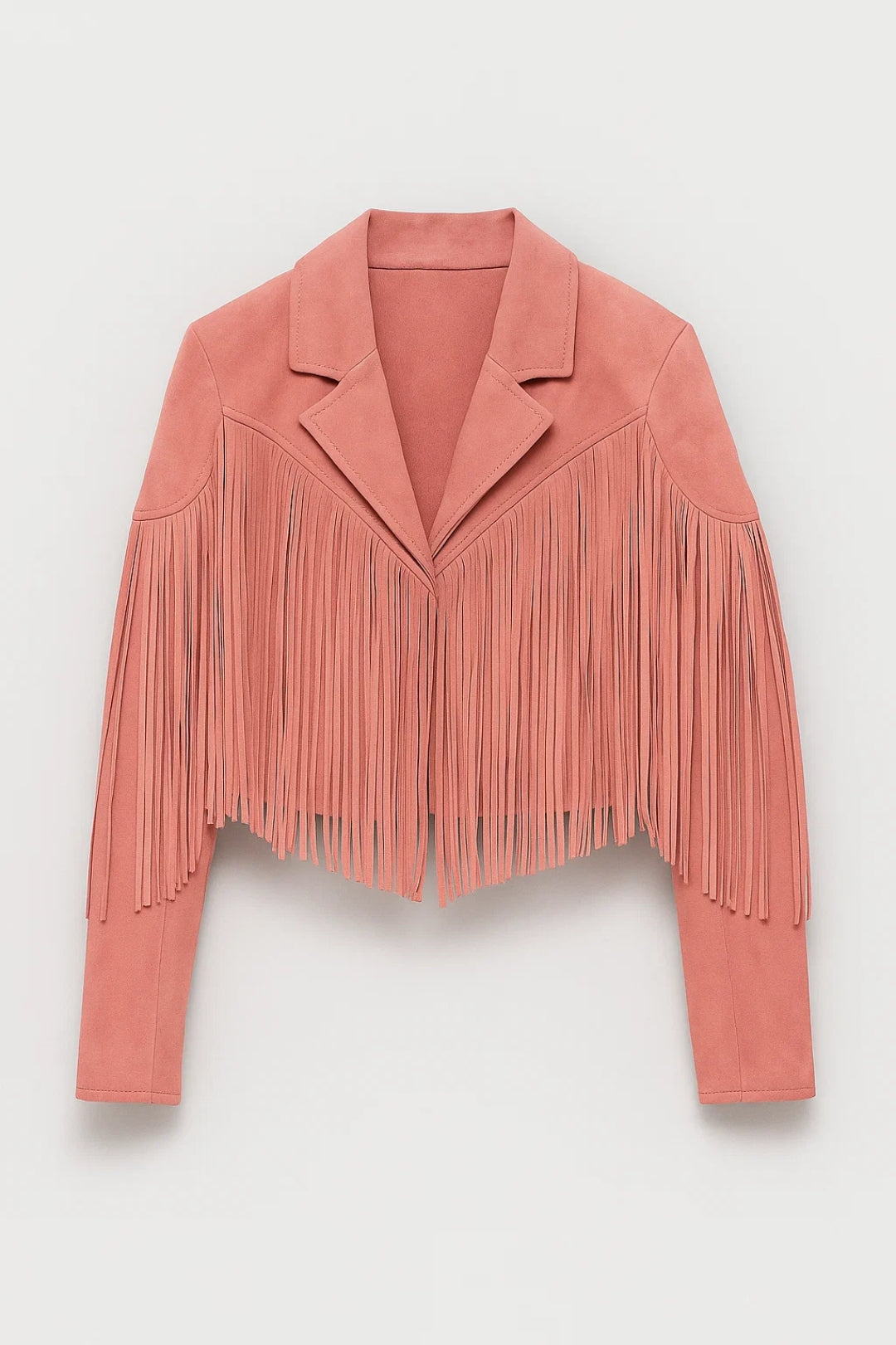 Vestes Décontractées | Veste courte à franges pour femme | Tendance western revisitée