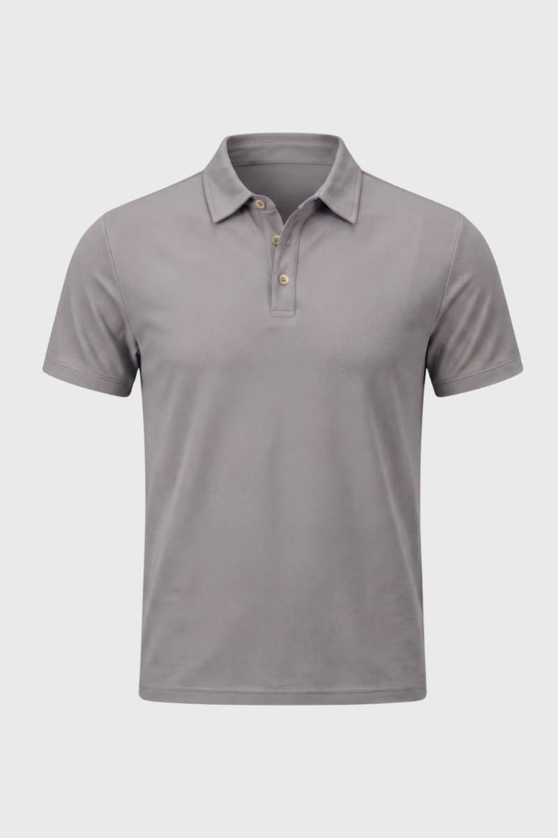 Polo Homme - Classique Manches Courtes avec Col | Décontracté — Gris