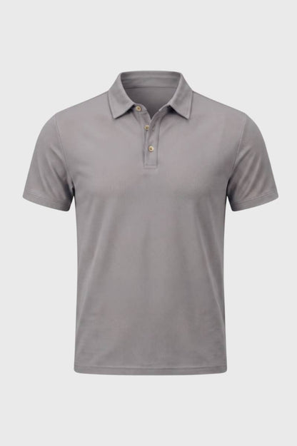 Polo Homme - Classique Manches Courtes avec Col | Décontracté — Gris