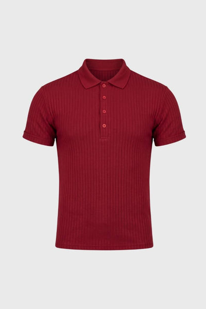 Polo Homme - Côtelé Col Classique Manches Courtes | Sport — Bordeaux