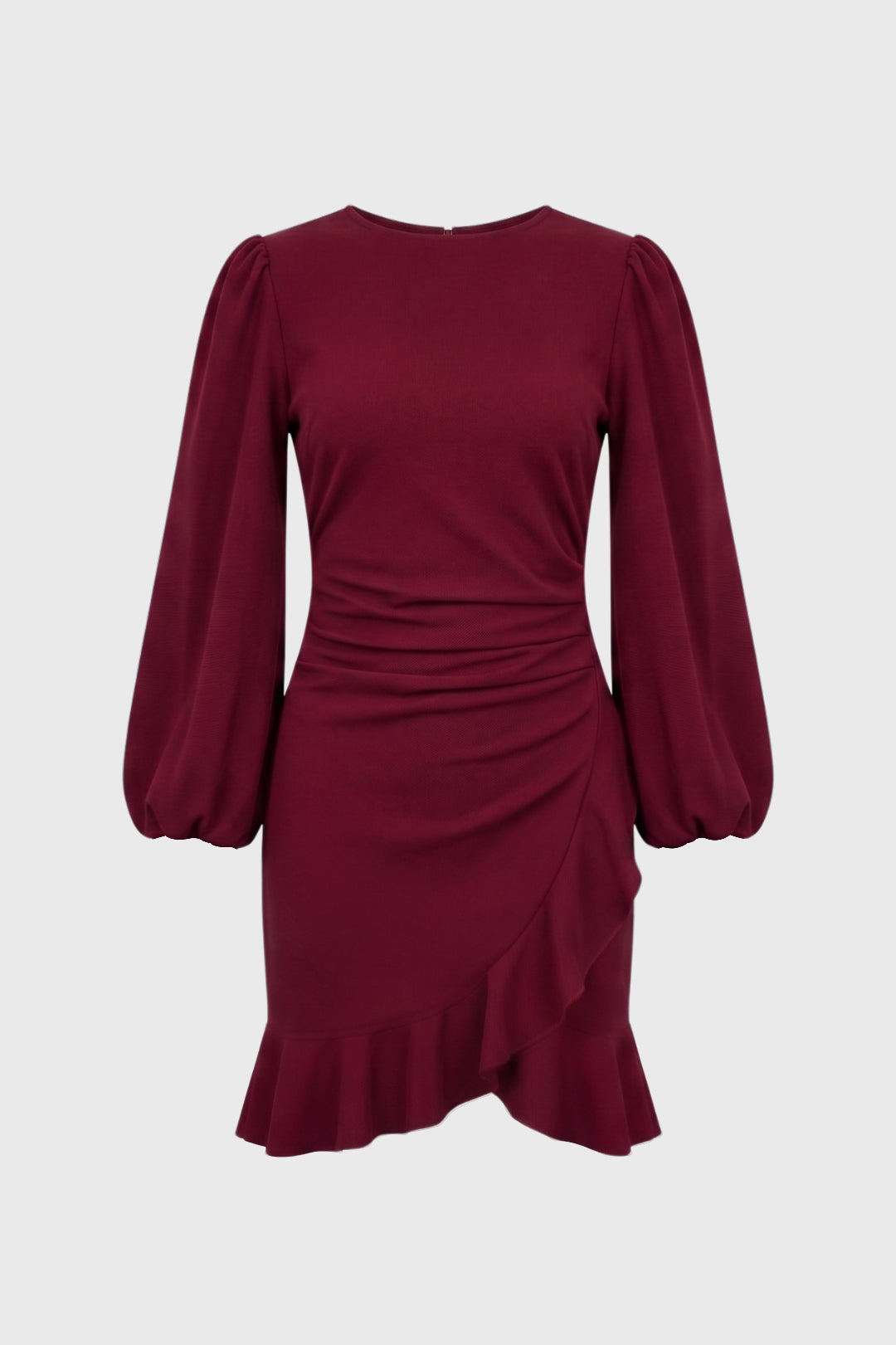 Robe Mini Femme - Manches Bouffantes Volant Asymétrique | Chic