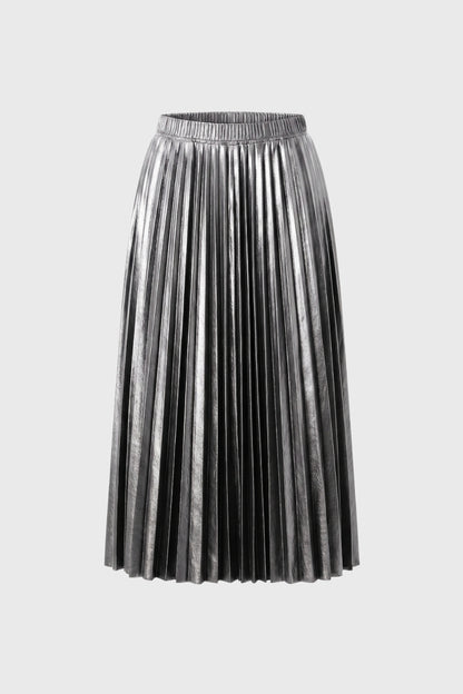 Jupe Midi Femme - Plissée Taille Élastique | Élégant