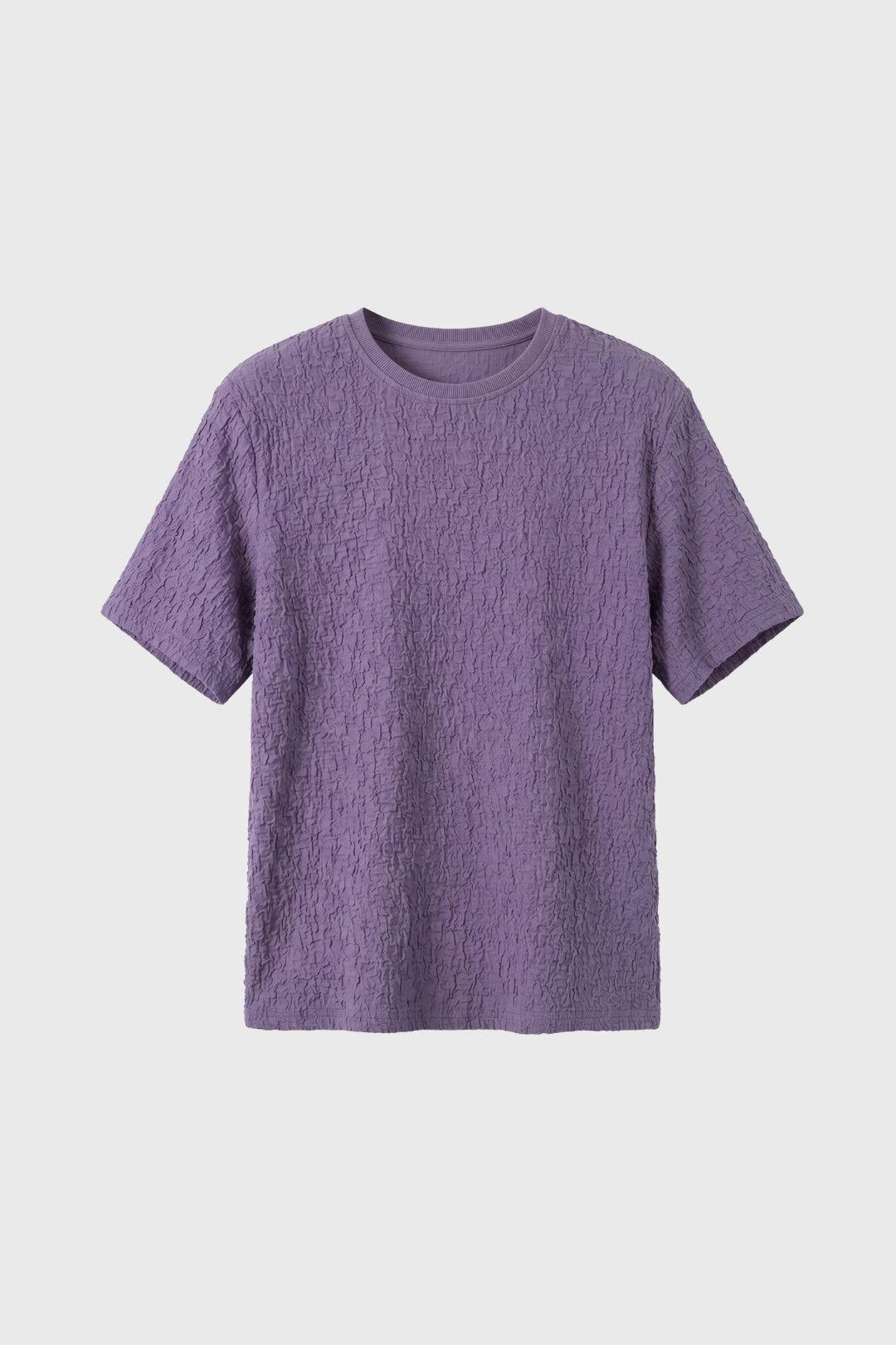 T-shirt Homme - Texture Relief Col Rond Manches Courtes | Moderne