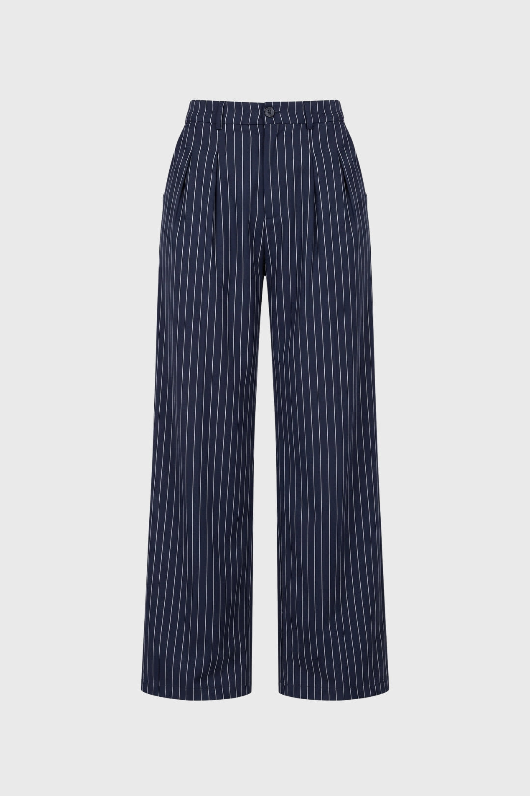 Pantalon Femme - Large Rayé Taille Haute avec Cordon | Décontracté