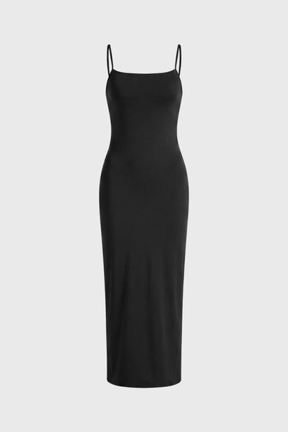 Robe midi Femme - Bretelles Ajustables Coupe Moulante | Chic