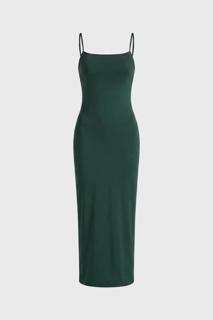 Robe midi Femme - Bretelles Ajustables Coupe Moulante | Chic